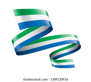 Sierra Leone flag, vector illustration on a white background.