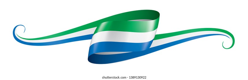 Sierra Leone flag, vector illustration on a white background.