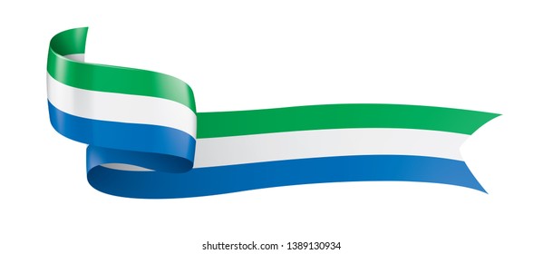 Sierra Leone flag, vector illustration on a white background.