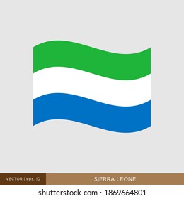 Design-Vorlage für Vektorgrafiken der Sierra Leone-Flagge.