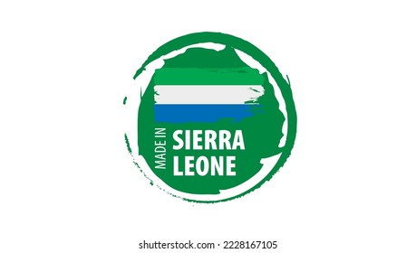 Sierra Leone Flagge, Vektorgrafik auf weißem Hintergrund.