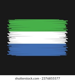 Sierra Leone Flag Vector Illustration