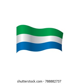 Sierra Leone flag, vector illustration