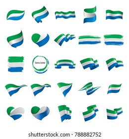 Sierra Leone flag, vector illustration