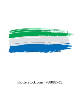 Sierra Leone flag, vector illustration