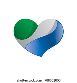 Sierra Leone flag, vector illustration