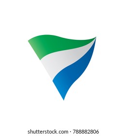 Sierra Leone flag, vector illustration