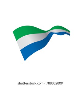 Sierra Leone flag, vector illustration