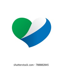 Sierra Leone flag, vector illustration