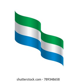 Sierra Leone flag, vector illustration