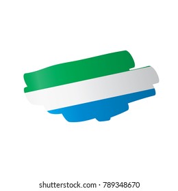 Sierra Leone flag, vector illustration