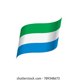 Sierra Leone flag, vector illustration