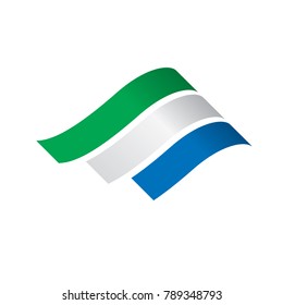 Sierra Leone flag, vector illustration