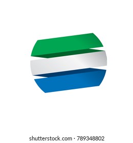 Sierra Leone flag, vector illustration