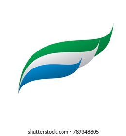 Sierra Leone flag, vector illustration