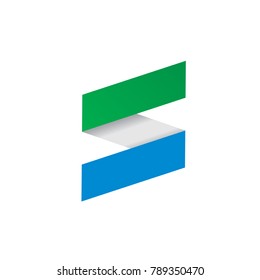 Sierra Leone flag, vector illustration