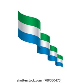 Sierra Leone flag, vector illustration