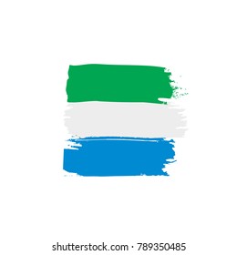 Sierra Leone flag, vector illustration