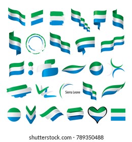 Sierra Leone flag, vector illustration