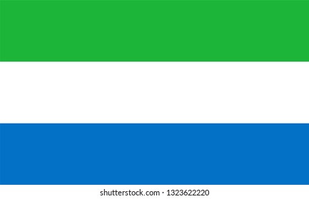 Sierra Leone Flag, Vector image and icon