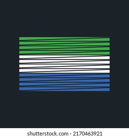 Sierra Leone Flag Vector. National Flag