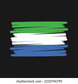 Sierra Leone Flag Vector. National Flag