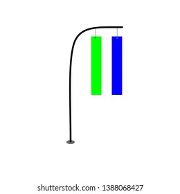 Sierra Leone flag vector on pole