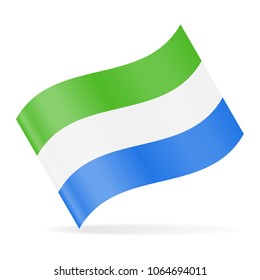 Sierra Leone Flag Vector Waving Icon - Illustration