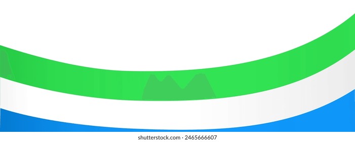 Sierra Leone Flaggenwelle isoliert auf PNG oder transparenter Hintergrund-Vektorillustration.