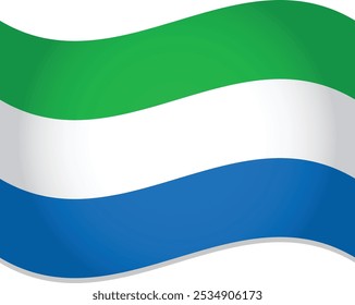 Sierra Leone	Flag Waving in Air Vector