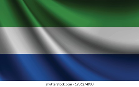 Sierra Leone flag waving. background for patriotic and national design. vector illustration  