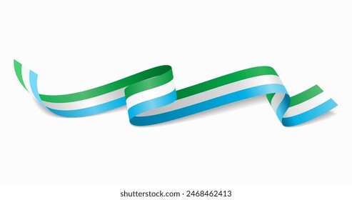 Sierra Leone Flagge gewellt abstrakten Hintergrund. Vektorillustration.