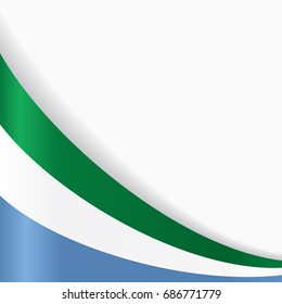 Sierra Leone flag wavy abstract background. Vector illustration.