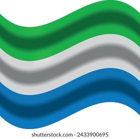 sierra leone flag with wind icon