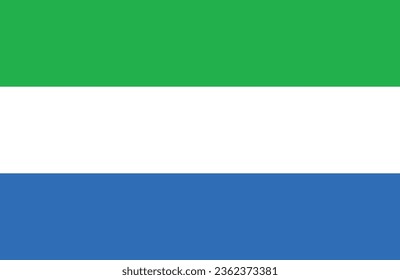 Sierra Leone Flagge, Weltflaggensymbol, offizielle Nationalflagge, offizielle Länderschilder, Länderflaggenbanner