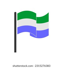 Sierra leone flags icon set, Sierra leone independence day icon set vector sign symbol