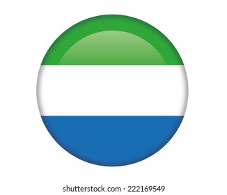 Sierra Leone glossy round button