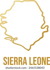 Goldene Gradientenkarte von Sierra Leone