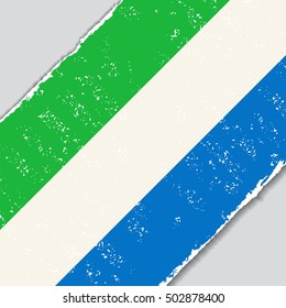 Sierra Leone grunge flag diagonal background. Vector illustration.