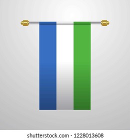 Sierra Leone hanging Flag