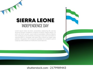 Sierra Leone independence day background banner poster for national celebration on april 27.