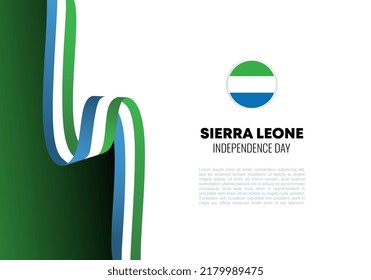 Sierra Leone Unabhängigkeitstag Hintergrund-Banner-Plakat für nationale Feiern am 27. April.