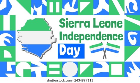 Sierra Leone Independence Day celebration April 27th Vector design.