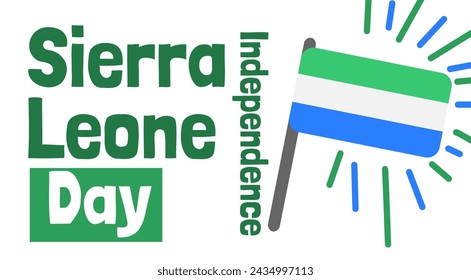 Sierra Leone Independence Day celebration April 27th Vector design.