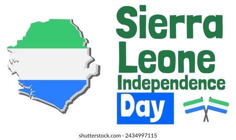 Sierra Leone Independence Day celebration April 27th Vector design.