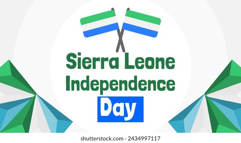 Sierra Leone Independence Day celebration April 27th Vector design.