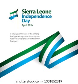 Sierra Leone Independence Day Vector Template Design Illustration