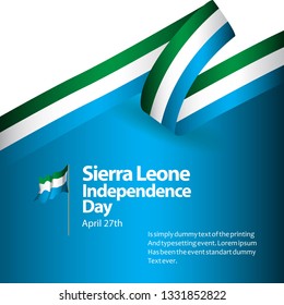 Sierra Leone Independence Day Vector Template Design Illustration