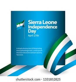 Sierra Leone Independence Day Vector Template Design Illustration