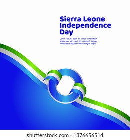Sierra Leone Independence Day Vector Template Design Illustration